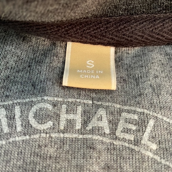 Michael Kors Women’s Small Velour Top with Zip Up front 2 Front Pockets - Picture 8 of 12